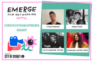 Emerge flyer with photos with contributing artists